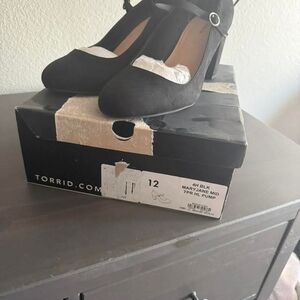 Torrid Black Heels with Mary Jane Strap